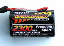 Overlander Premium Sport Nimh Battery Pack LSD AA 2300mah 4.8v Receiver Battery Square