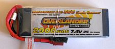 Overlander Sport Range 2900mAh 2S 7.4v 35C Li-Po Battery