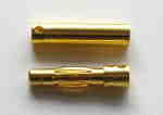 Gold connectors 4mm  (2prs)