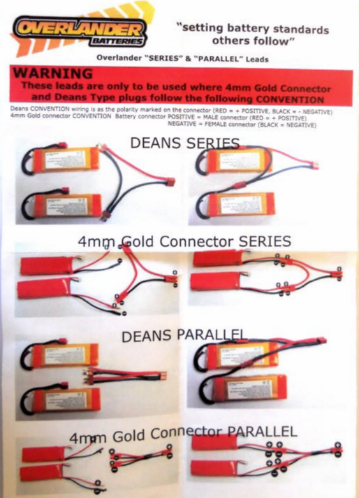 Deans Plug Parallel Lead  Connector