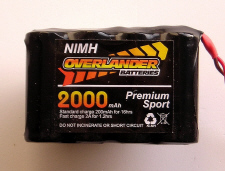 Overlander Premium Sport 2000mAhr 4/5 AF 4.8v Rx Battery Flat