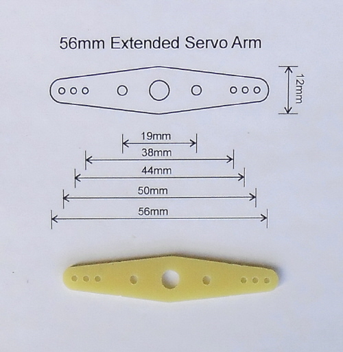 56mm Extended Tiller Servo Arm